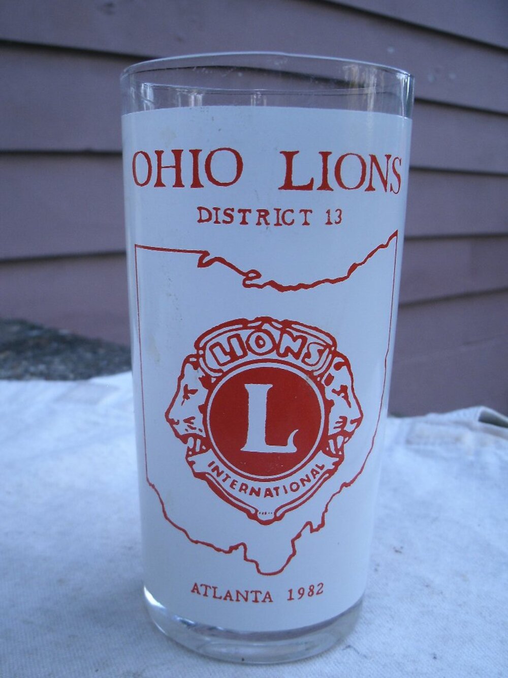 Vintage Lions International Glass Ohio James A. Garfield